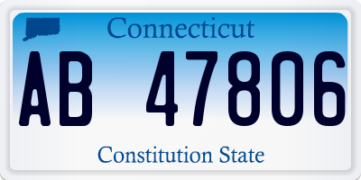 CT license plate AB47806