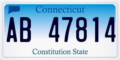 CT license plate AB47814