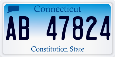 CT license plate AB47824