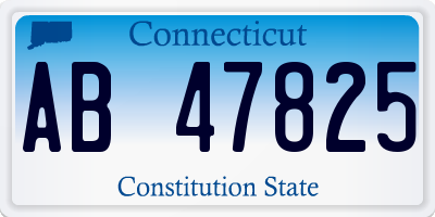 CT license plate AB47825