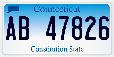 CT license plate AB47826