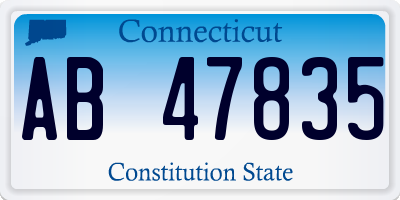 CT license plate AB47835