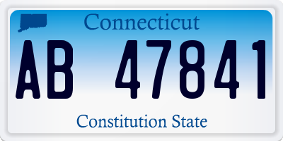 CT license plate AB47841