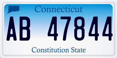 CT license plate AB47844