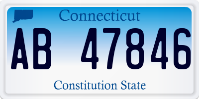 CT license plate AB47846