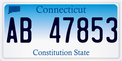 CT license plate AB47853