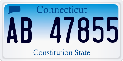 CT license plate AB47855