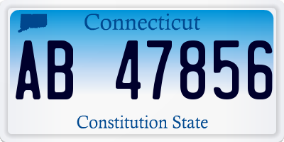 CT license plate AB47856