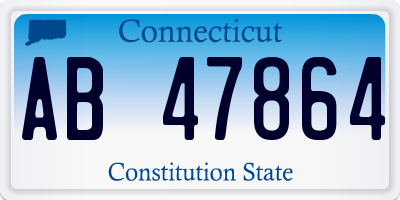 CT license plate AB47864