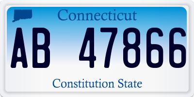 CT license plate AB47866