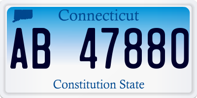 CT license plate AB47880