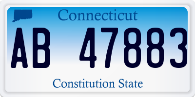 CT license plate AB47883