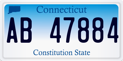 CT license plate AB47884