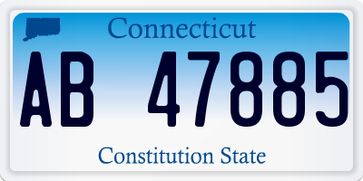 CT license plate AB47885