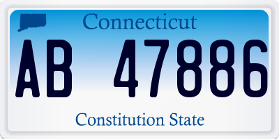 CT license plate AB47886