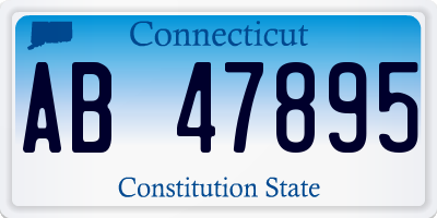 CT license plate AB47895