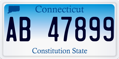 CT license plate AB47899