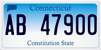 CT license plate AB47900