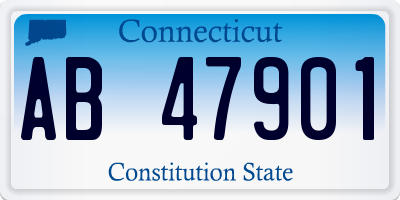 CT license plate AB47901