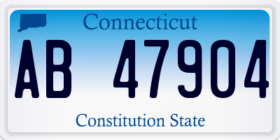 CT license plate AB47904