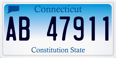 CT license plate AB47911