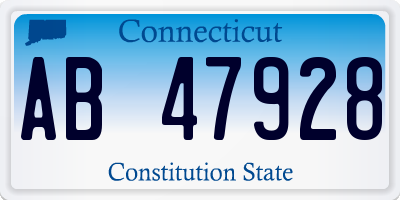 CT license plate AB47928