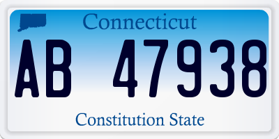 CT license plate AB47938