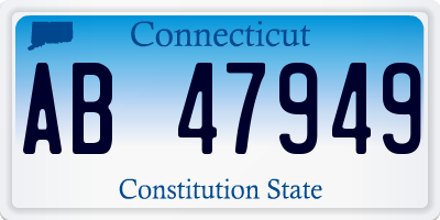 CT license plate AB47949