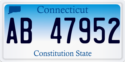 CT license plate AB47952