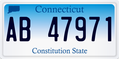 CT license plate AB47971