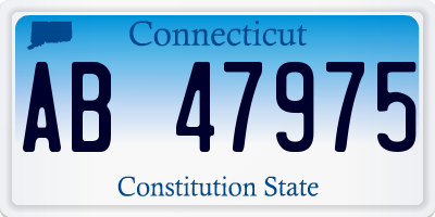 CT license plate AB47975