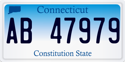 CT license plate AB47979