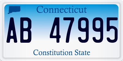 CT license plate AB47995
