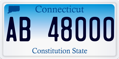 CT license plate AB48000