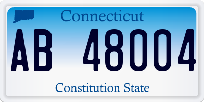 CT license plate AB48004