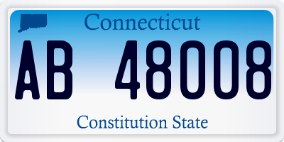 CT license plate AB48008