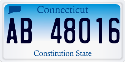 CT license plate AB48016
