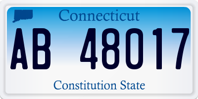 CT license plate AB48017