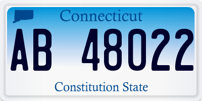 CT license plate AB48022