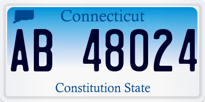 CT license plate AB48024