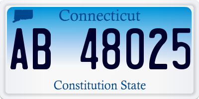 CT license plate AB48025