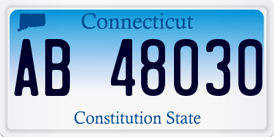 CT license plate AB48030