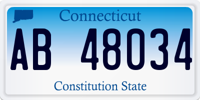 CT license plate AB48034