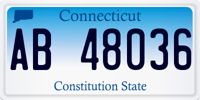 CT license plate AB48036