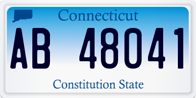 CT license plate AB48041