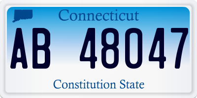 CT license plate AB48047