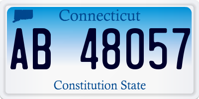 CT license plate AB48057