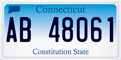 CT license plate AB48061