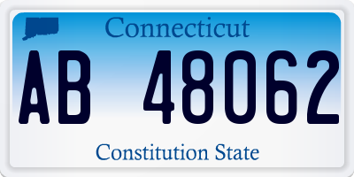 CT license plate AB48062