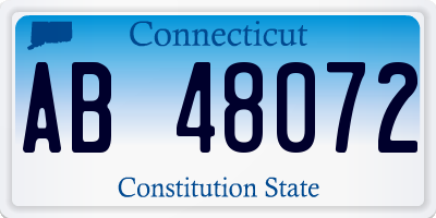 CT license plate AB48072